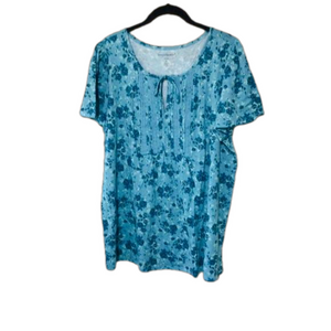 NWOT Woman Within Short Sleeve Floral Top 14/16